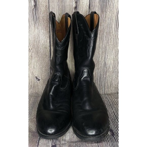 Ariat Heritage Roper Low-Profile Men\'s Leather Western Cowboy Boot Black 13EE main image 6